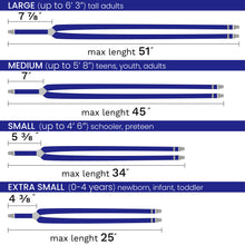 Royal Blue Slim Suspenders for Men & Women Y-back Shape 1 inch wide