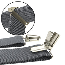 Slate Grey Slim Suspenders for Men & Women Y-back Shape 1 inch wide