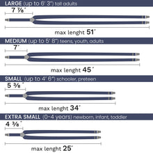 Steel Blue Slim Suspenders for Men & Women Y-back Shape 1 inch wide