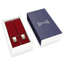 True Red Slim Suspenders for Men & Women Y-back Shape 1 inch wide