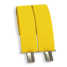 Yellow Slim Suspenders for Men & Women Y-back Shape 1 inch wide