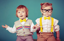 Yellow Slim Suspenders for Men & Women Y-back Shape 1 inch wide