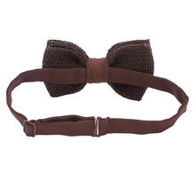 Burlap Rustic Brown Bow Tie - Bow Tie House