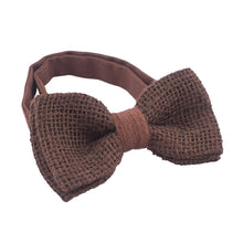 Burlap Rustic Brown Bow Tie - Bow Tie House