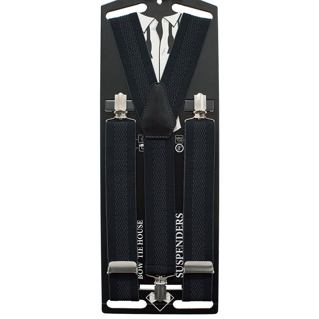 Black Suspenders - Bow Tie House