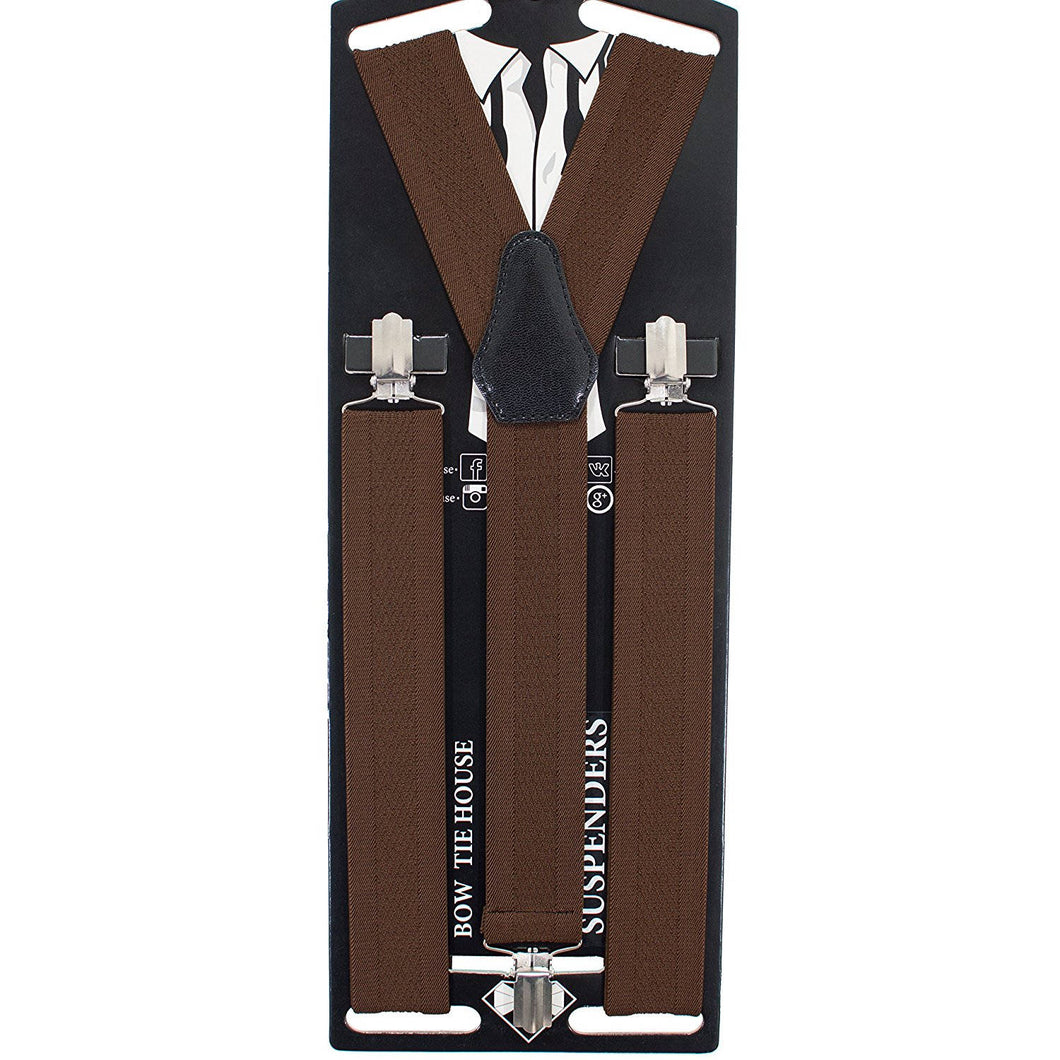 Brown Suspenders - Bow Tie House