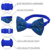 Barber Shop Blue Bow Tie - Bow Tie House