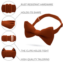 Crape Rust Bow Tie - Bow Tie House