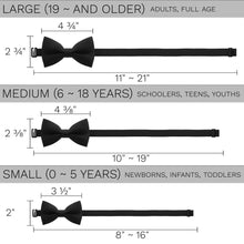 Black Bow Tie with Handkerchief Set - Bow Tie House