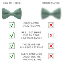 Green Fern Bow Tie with Handkerchief Set - Bow Tie House