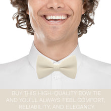 Ivory Bow Tie with Handkerchief Set - Bow Tie House