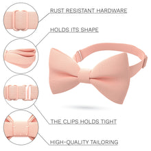 Light Peach Bow Tie with Handkerchief Set - Bow Tie House