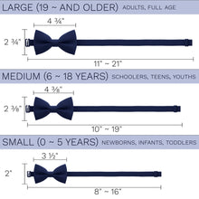 Navy Blue Bow Tie with Handkerchief Set - Bow Tie House
