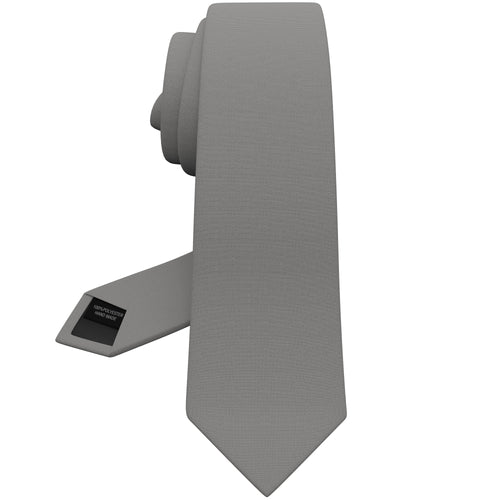 Gabardine Grey Fog Necktie