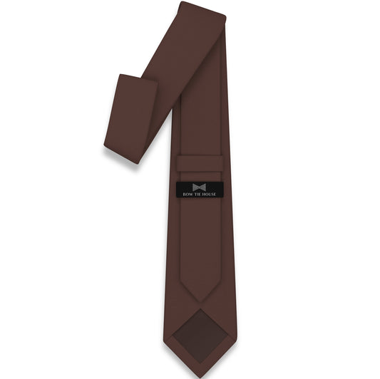 Gabardine  Pecan Brown Necktie - Bow Tie House