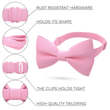 Pink Bow Tie with Handkerchief Set - Bow Tie House