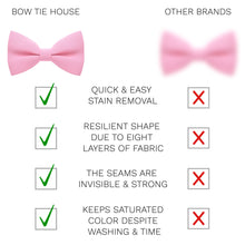 Pink Bow Tie with Handkerchief Set - Bow Tie House