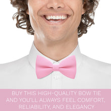 Pink Bow Tie with Handkerchief Set - Bow Tie House