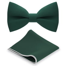 Emerald Green Bow Tie with Handkerchief Set - Bow Tie House