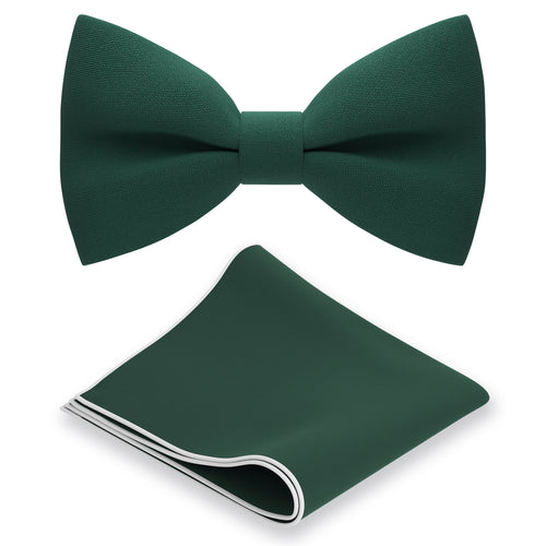 Emerald Green Bow Tie with Handkerchief Set - Bow Tie House