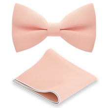Light Peach Bow Tie with Handkerchief Set - Bow Tie House