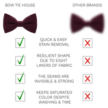 Linen Burgundy Bow Tie - Bow Tie House