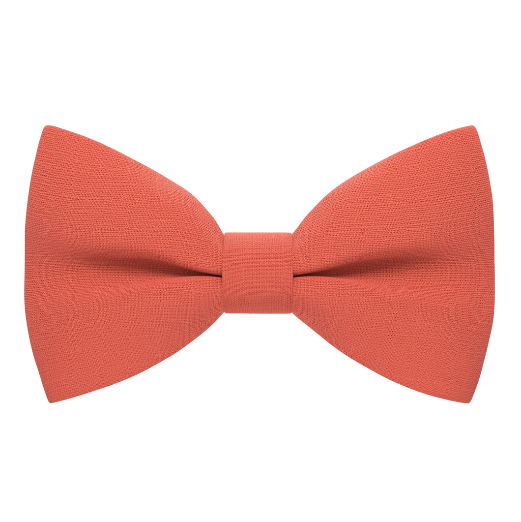 Linen Coral Bow Tie - Bow Tie House