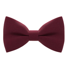 Linen Dark Red Bow Tie - Bow Tie House