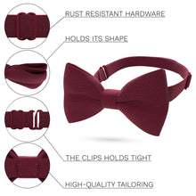 Linen Dark Red Bow Tie - Bow Tie House