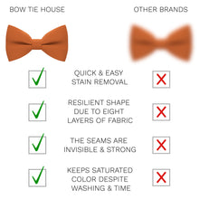 Linen Orange Bow Tie - Bow Tie House