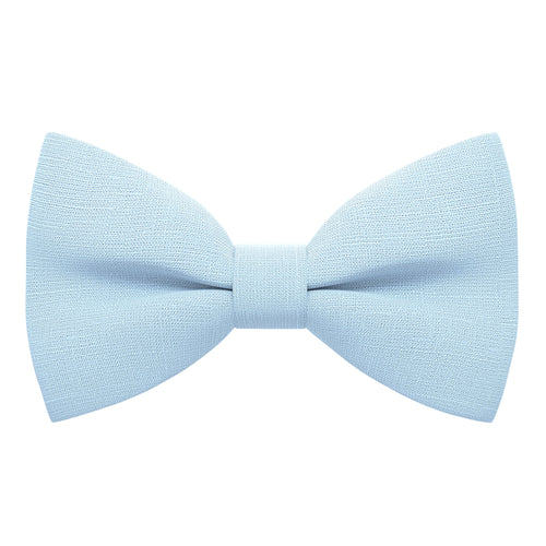 Linen Pastel Blue Bow Tie - Bow Tie House
