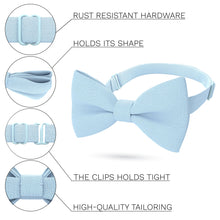 Linen Pastel Blue Bow Tie - Bow Tie House