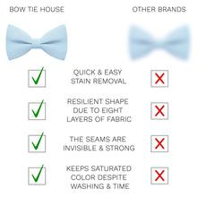 Linen Pastel Blue Bow Tie - Bow Tie House
