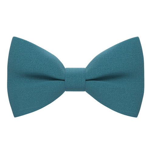 Linen Pine Blue Bow Tie - Bow Tie House