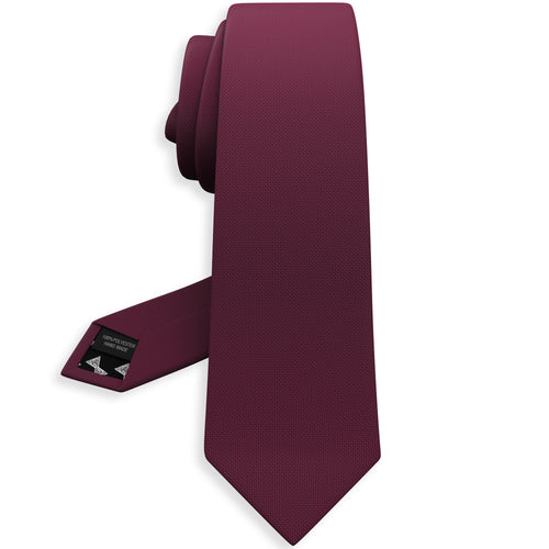 Oxford Merlot Red Necktie