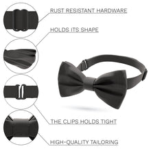 Satin Black Bow Tie - Bow Tie House