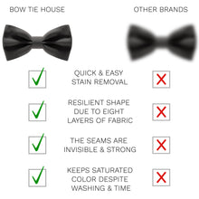 Satin Black Bow Tie - Bow Tie House