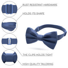 Satin Dark Blue Bow Tie - Bow Tie House