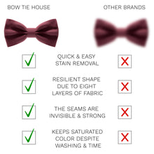 Satin Dark Red Bow Tie - Bow Tie House