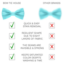 Satin Turquoise Bow Tie - Bow Tie House