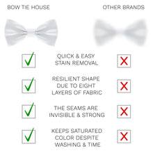 Satin White Bow Tie - Bow Tie House
