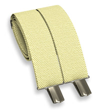 Cream Slim Suspenders for Men & Women Y-back Shape 1 inch wide