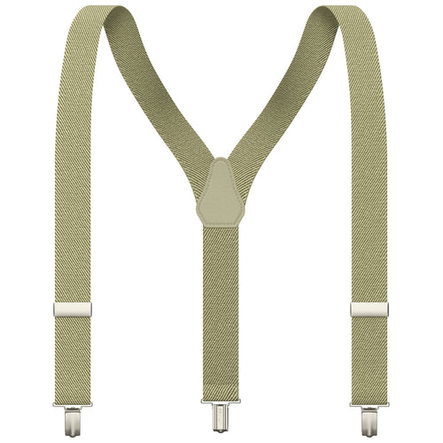 Light Fern Slim Suspenders for Men & Women Y-back Shape 1 inch wide