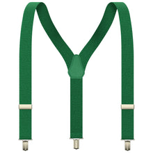 Light Green Slim Suspenders for Men & Women Y-back Shape 1 inch wide