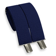 Navy Blue Slim Suspenders for Men & Women Y-back Shape 1 inch wide