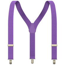 Purple Slim Suspenders for Men & Women Y-back Shape 1 inch wide