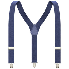Steel Blue Slim Suspenders for Men & Women Y-back Shape 1 inch wide