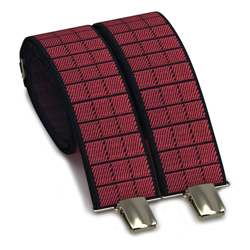 Burgundy Suspenders Y-Shaped 13/8