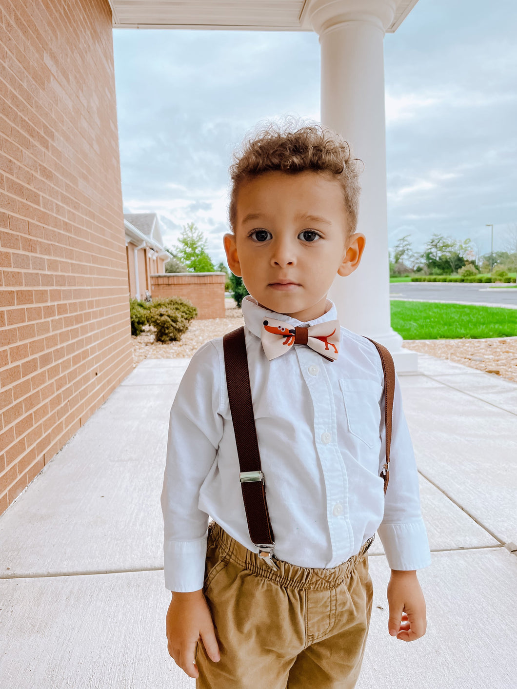Gentleman Outfit Pants Baby Boy Bow Tie And Suspenders Outfit Ring