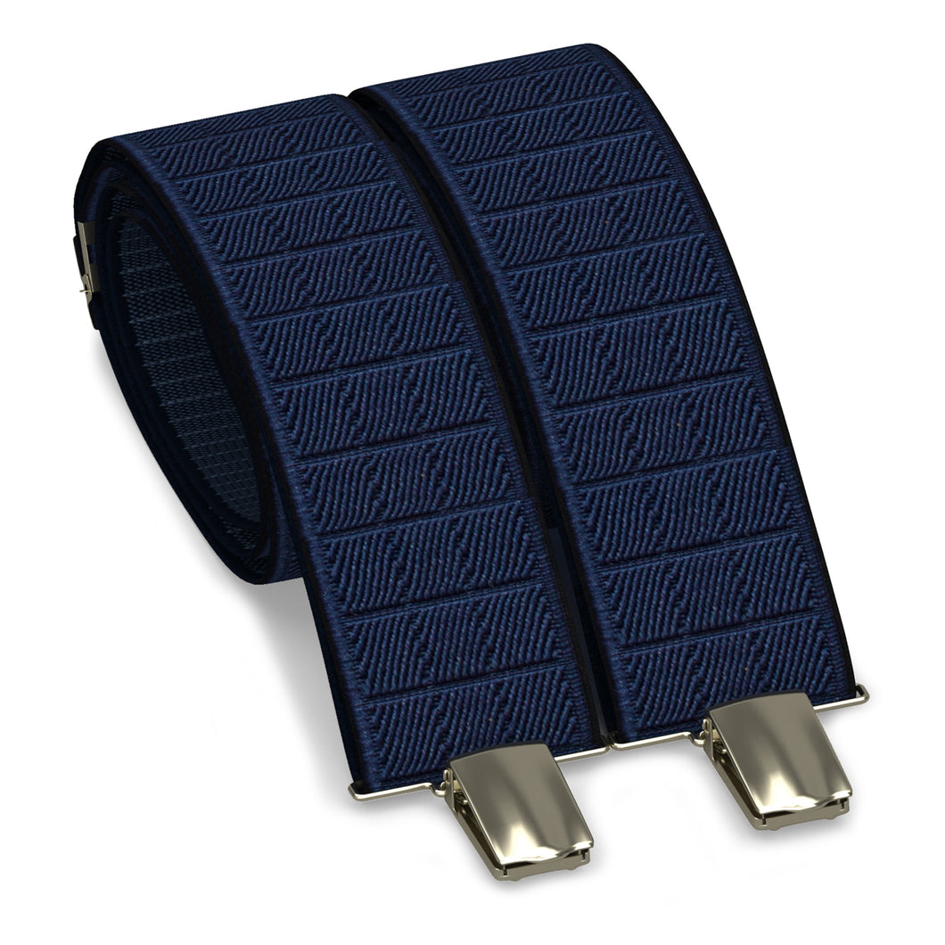 Navy Blue Suspenders Y-Shaped 13/8